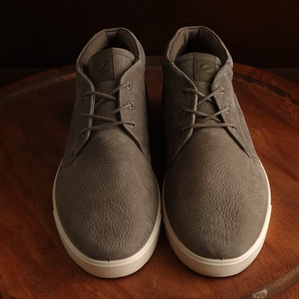 Ecco Sneakers Mens SZ EU 45 US 11-11.5 Green Street Lite Chukka Leather Comfort